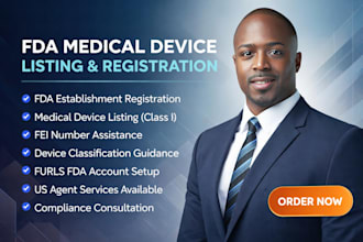fda registration US agent product listing fei number setup