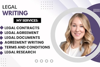 write legal contract, agreement writing and legal documents