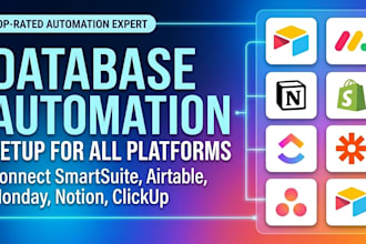 setup database automation in smartsuite airtable monday notion clickup