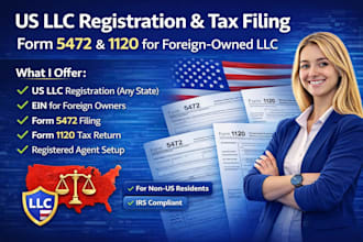 do US llc registration US llc tax return form 5472 1120 for foreign owned llc