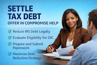 help settle your tax debt and negotiate offer in compromise with irs