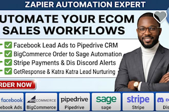 facebook ads bigcommerce pipedrive katra getresponse sage stripe discord integra