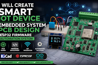 create smart iot device, embedded system pcb, esp32 firmware, automation system