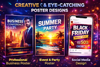 design eye catching ai posters and ai generated posts