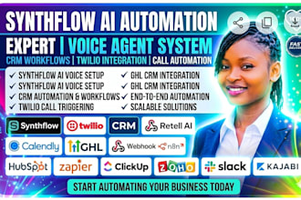 synthflow ai automation expert voice agent crm workflow twilio integration call