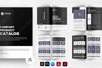 design a  product catalog, brochure, and company profile