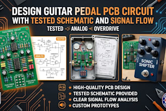 design guitar pedal pcb circuit,tested schematic signal flow