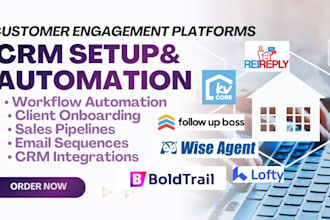 real estate CRM automation, kvcore, follow up boss, lofty, boldtrail, reireply