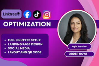 design landing page linktree, taplink, beacon setup biolink customization