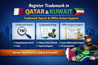 register trademark  in qatar and kuwait search and office action support