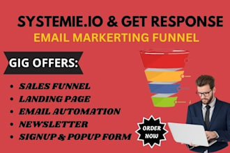 setup a get response email marketing email campaign get response landing page