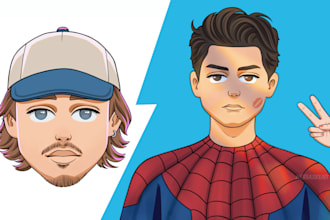 draw cartoon pfp avatar for twitch, youtube, vtuber
