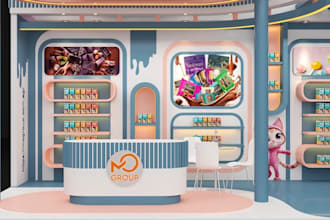 3d commercial booth, exhibition stand, stall design, trade show booth, backdrop