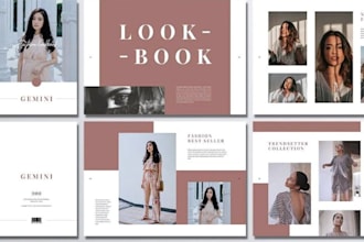 design product catalog, brochure, lookbook for marketing clothing brand sales