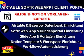 airtable softr web app client portal datenbank baserow glide notion template