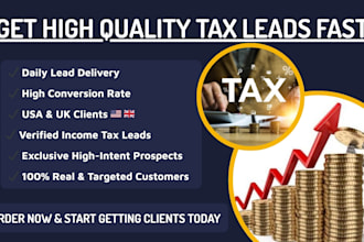 get income tax lead, tax planning, tax return, tax consultant lead generation