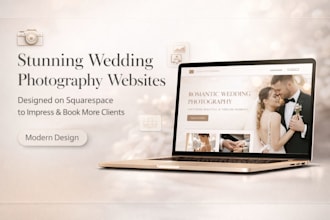 design a stunning squarespace website for wedding photographers
