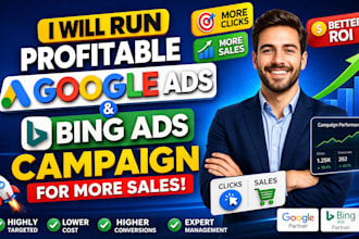 run profitable google ads PPC and bing ads campaign for more sales