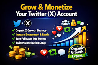 grow and monetize your twitter x account with organic engagement strategy