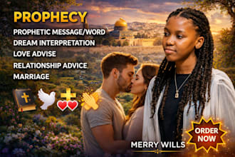 offer prophetic reading word, relationship advice and prayer