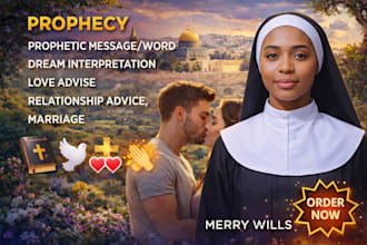 offer prophetic reading word, relationship advice and prayer