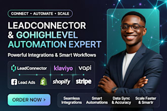 leadconnector gohighlevel klaviyo vapi facebook lead ads calendly shopify stripe
