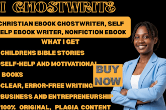 be your christian ebook ghostwriter, self help ebook writer, nonfiction ebook