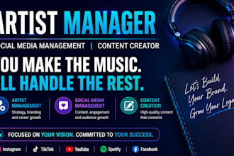 be your artist manager, social media manager and music marketing expert