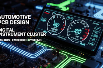 design automotive digital instrument cluster pcb with can gauges