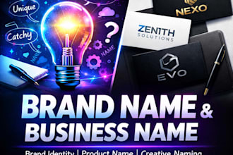 create a unique brand name and business name with brand identity