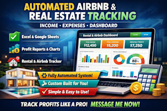 build automated airbnb rental, real estate tracker, budget and excel dashboard