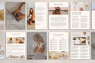 design ebook journal, printable planner and diary template on canva