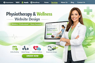 squarespace physiotherapy rehab service medical mental wellness website design