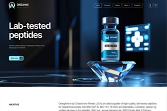 build wix fda compliant peptide website research supplement site label research