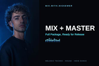 mix and master your melodic techno, house or indie dance track