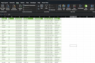 createexcelsheets data entry and data cleaning   ill of material professionally