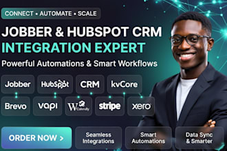 jobber hubspot crm integration kvcore brevo vapi calendly wordpress stripe xero