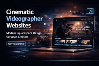 design a modern squarespace website for videographers