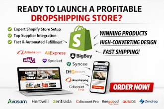 shopify dropshipping store via alibaba aliexpress bigbuy vidaxl spocket syncee