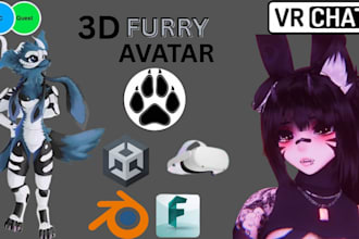 create a high quality custom vrchat avatar or vtuber avatar