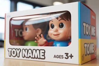 do luxury box packaging design and toy box artwork