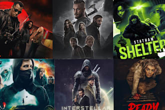 do cinematic movie poster design horror film poster album cover event poster