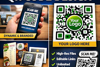 create custom qr code design, branded, dynamic qr code for business