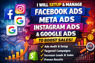 audit setup manage facebook meta ads instagram google ads campaign shopify ads