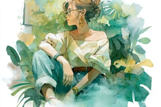 draw anything with watercolor illustration style