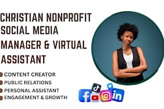 be your social media manager and virtual assistant for christian and nonprofit