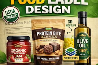 design professional usda food label and nutrition facts