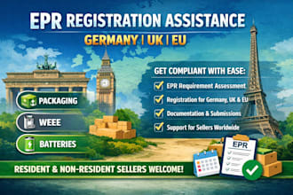 do epr registration for amazon sellers in germany, UK and eu
