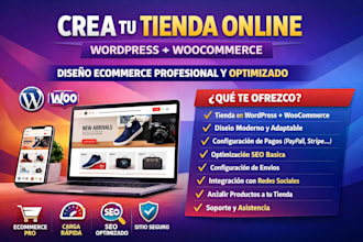 diseñar tienda online wordpress woocommerce con diseño ecommerce profesional