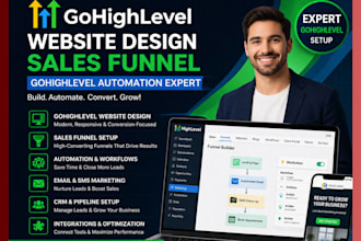 seup gohighlevel website design sales funnel, ads gohighlevel automation expert